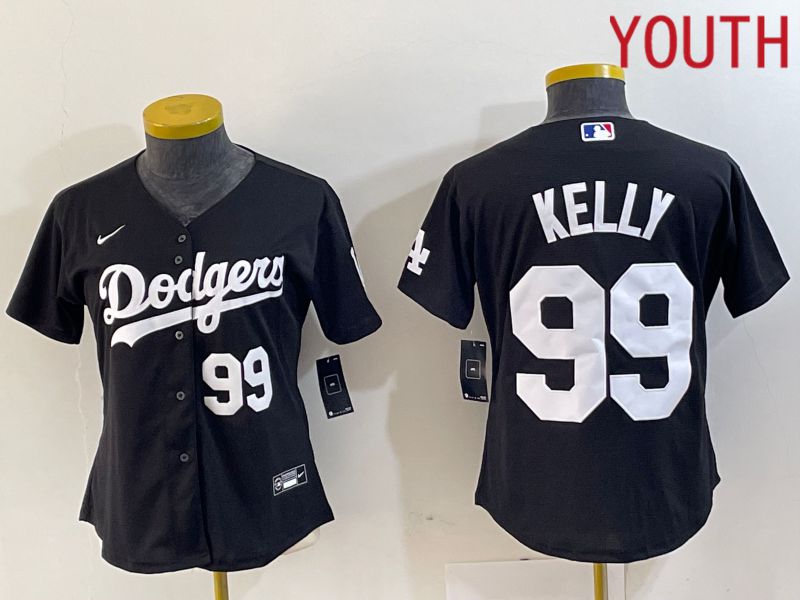 Youth Los Angeles Dodgers 99 Kelly Black 2024 Nike Game MLB Jersey style 6